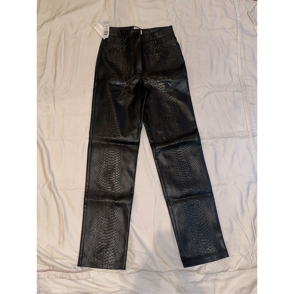 WILFRED black croc leather Melina pant size 00 new with tags women’s